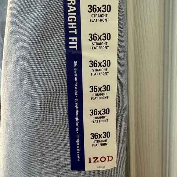 NWT Izod pants Breeze Oxford Light blue Size 36X30 STRETCH M, quick dry, wicking - Picture 6 of 10